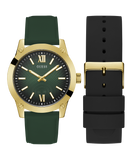 GUESS Mens Gold Tone Analog Watch Box Set