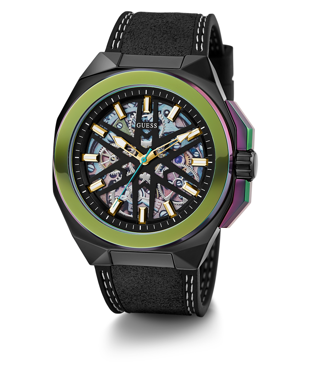GUESS Mens Black 2-Tone Analog Watch