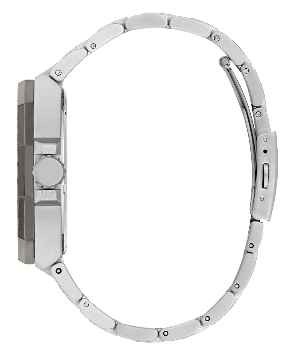 GUESS Mens Silver Tone 2-Tone Multi-function Watch