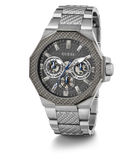 GUESS Mens Silver Tone 2-Tone Multi-function Watch