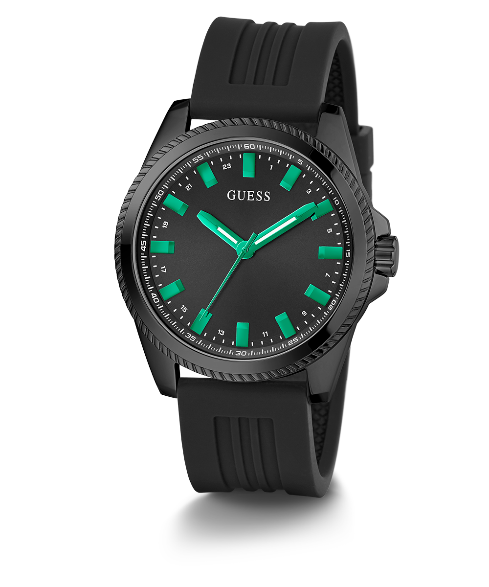 GUESS Mens Black Analog Watch