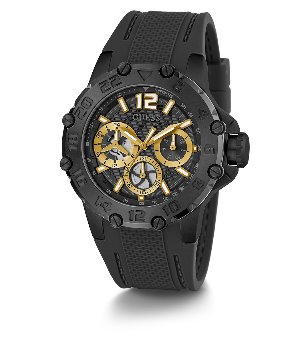 GUESS Mens Black Multi-function Watch