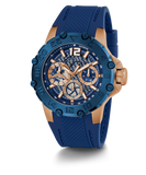 GUESS Mens Blue 2-Tone Multi-function Watch
