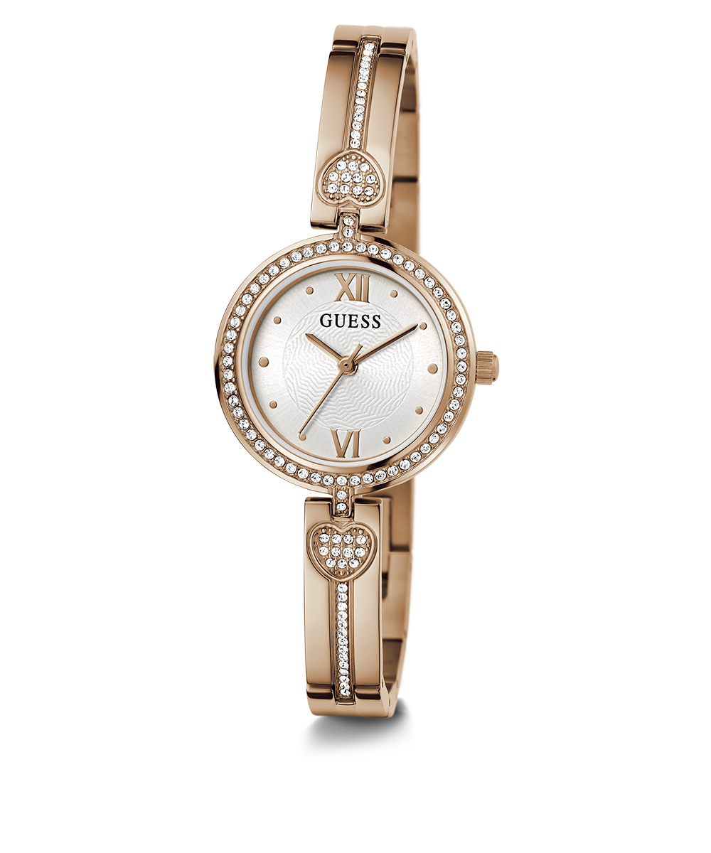 GUESS Ladies Rose Gold Tone Analog Watch
