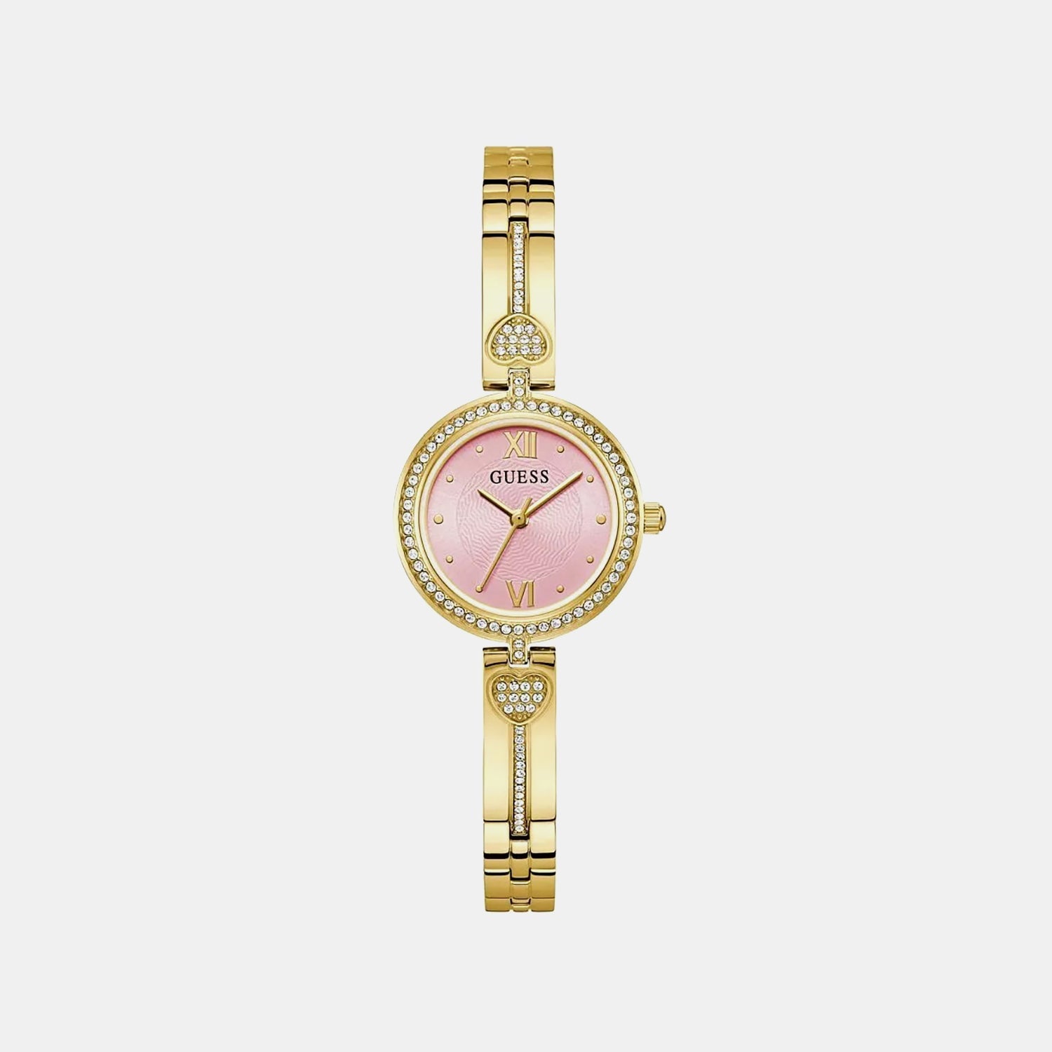 Gb Lovey Women Quartz Pink Dial Analog Stainless Steel GW0655L5 - Guess watch