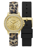 GUESS Ladies Gold Tone Multi-function Watch Box Set
