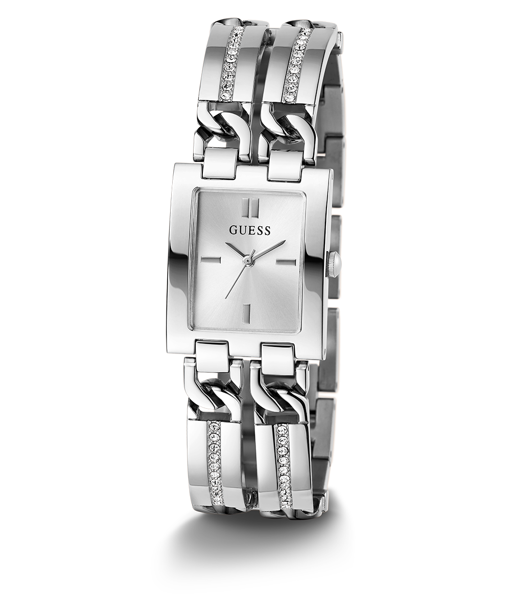 GUESS Ladies Silver Tone Analog Watch