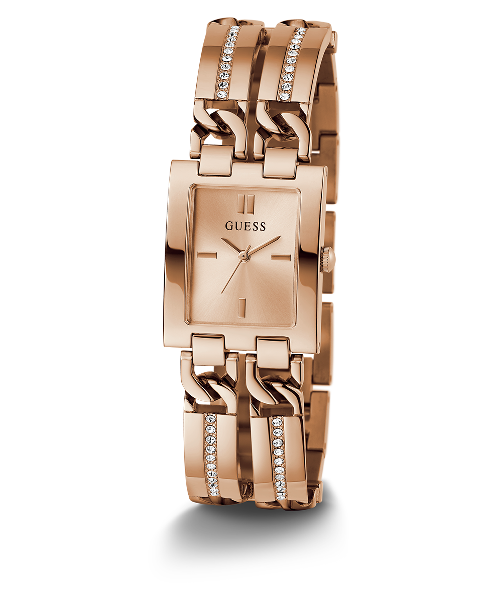 GUESS Ladies Rose Gold Tone Analog Watch