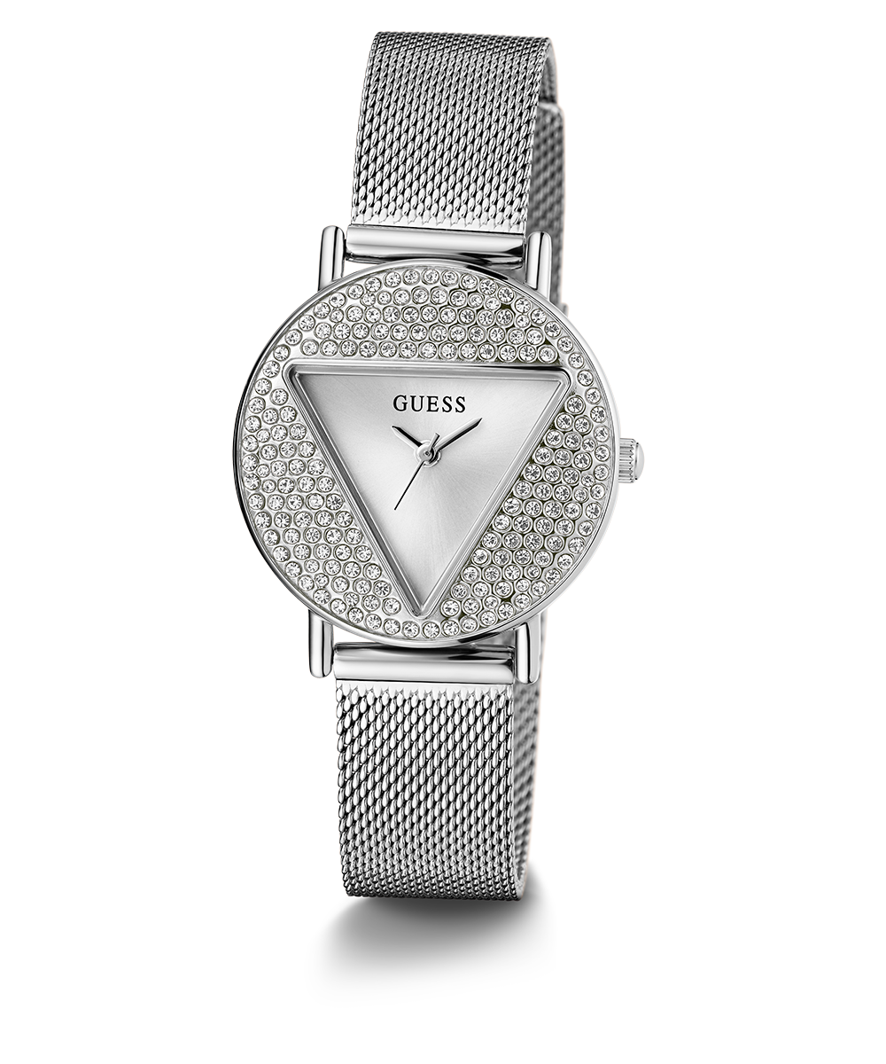 GUESS Ladies Silver Tone Analog Watch