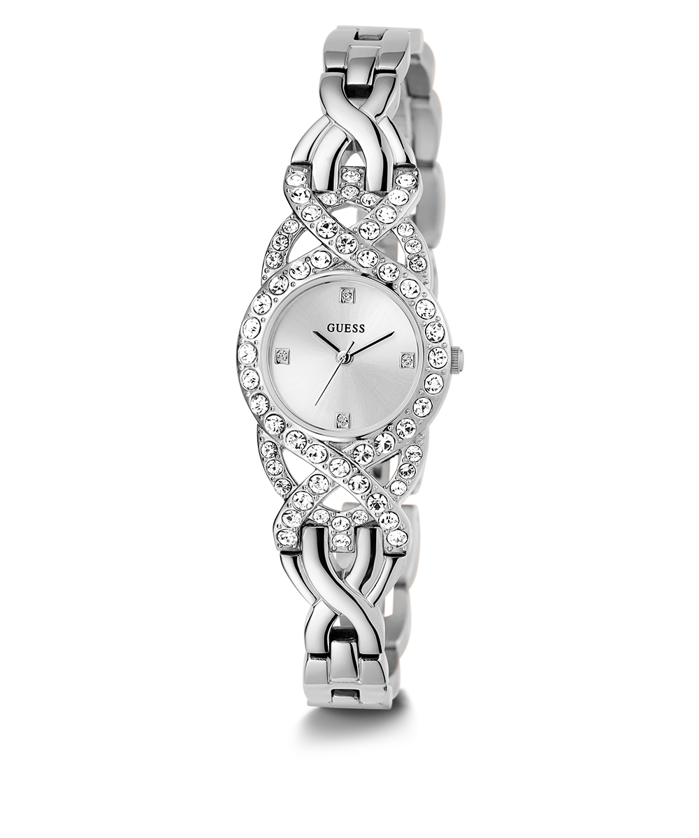 GUESS Ladies Silver Tone Analog Watch