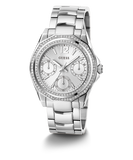 GUESS Ladies Silver Tone Multi-function Watch