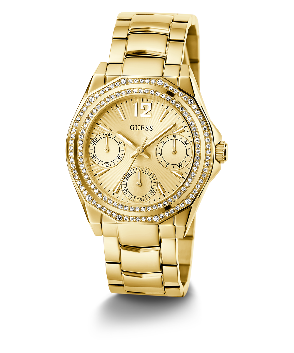 GUESS Ladies Gold Tone Multi-function Watch
