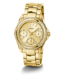 GUESS Ladies Gold Tone Multi-function Watch