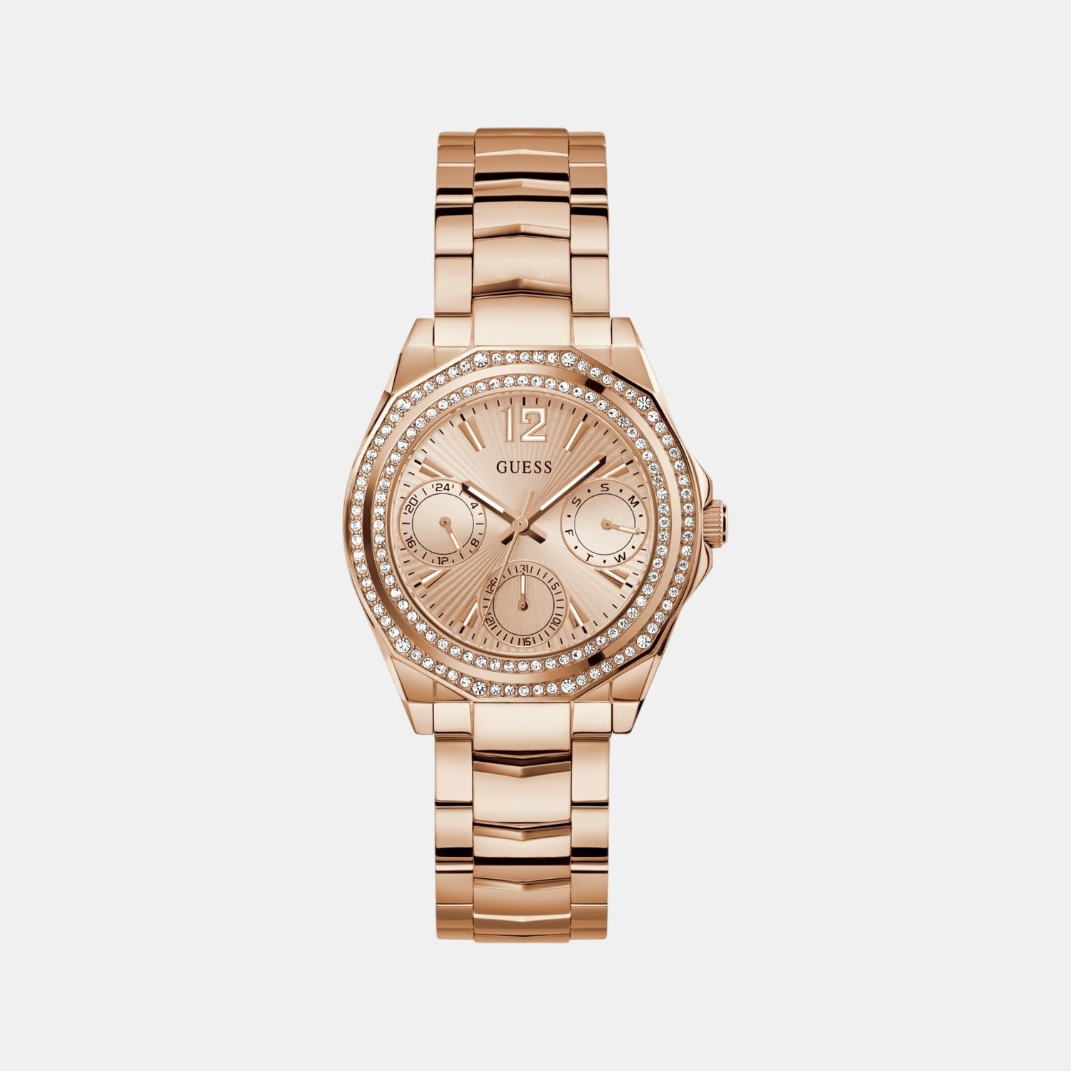 Gd Ritzy Women Quartz Rose Gold Dial Analog Stainless Steel GW0685L3 - Guess watch