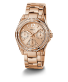 GUESS Ladies Rose Gold Tone Multi-function Watch