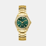 Gd Ritzy Women Quartz Green Dial Analog Stainless Steel GW0685L5