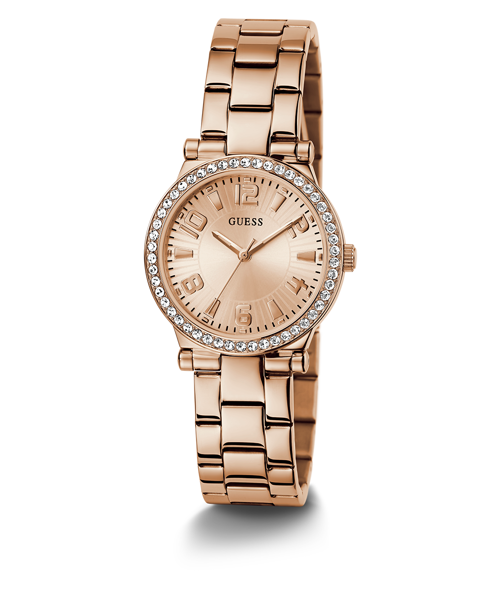 GUESS Ladies Rose Gold Tone Analog Watch