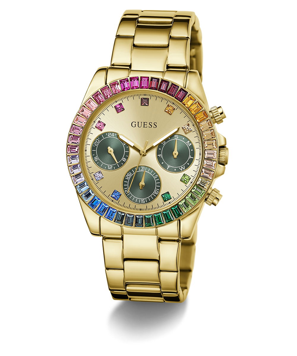 GUESS Ladies Gold Tone Multi-function Watch