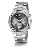 GUESS Equity Mens Silver Tone Multi-function Watch