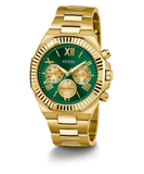 GUESS Equity Mens Gold Tone Multi-function Watch