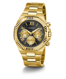 GUESS Equity Mens Gold Tone Multi-function Watch