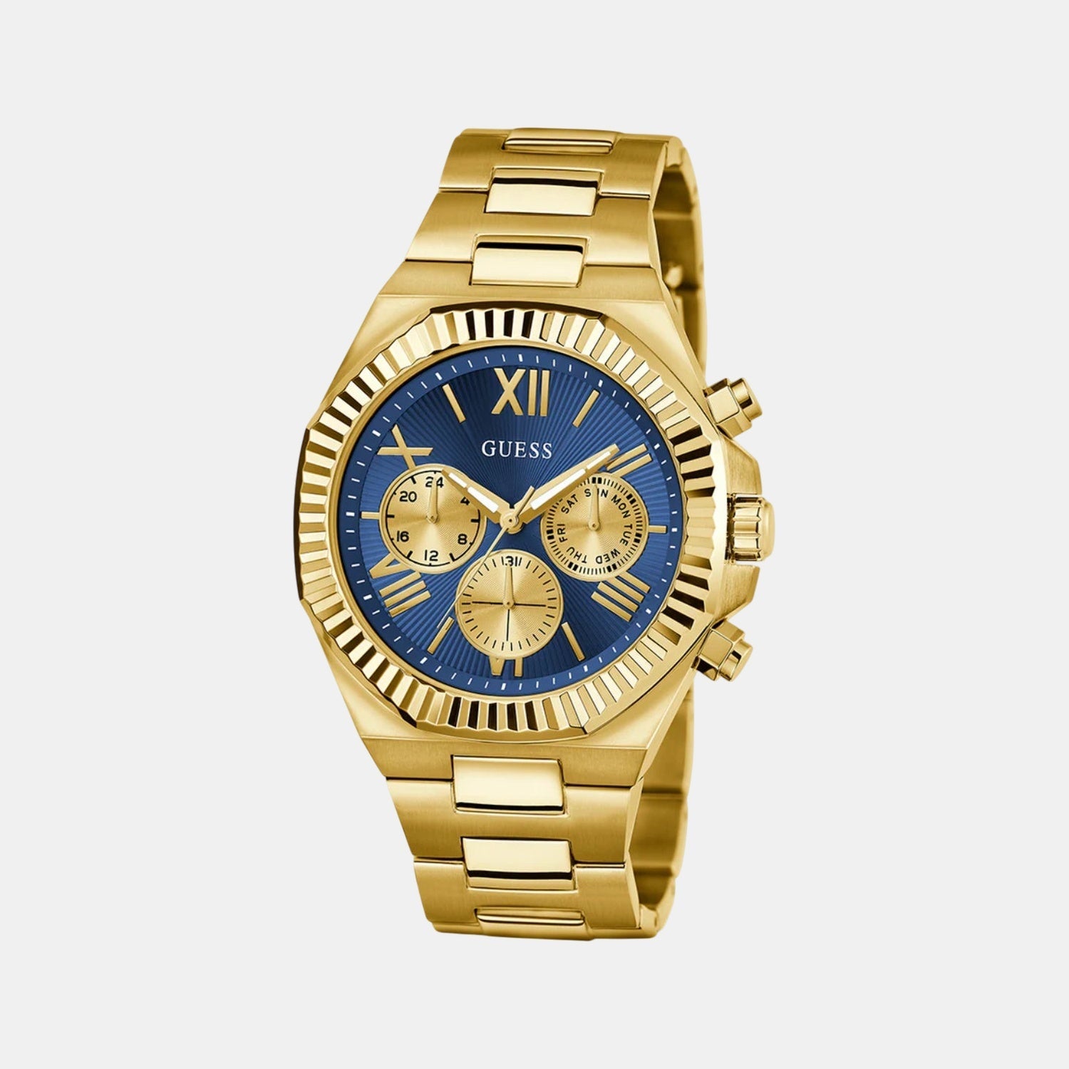 Gd Equity Men Quartz Blue Dial Analog Stainless Steel GW0703G6 - Guess watch