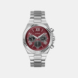 Gd Equity Men Quartz Burgundy Dial Analog Stainless Steel GW0703G7