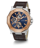 GUESS Mens Brown 2-Tone Multi-function Watch