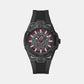 Guess Sport Men Quartz Black Dial Analog Silicone Watch GW0712G1
