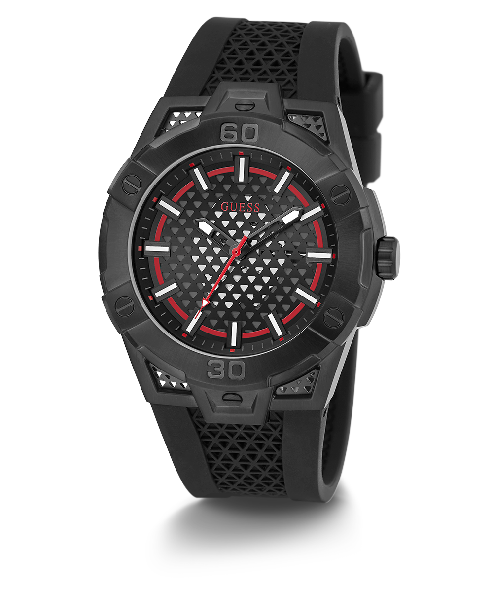 GUESS Mens Black Analog Watch