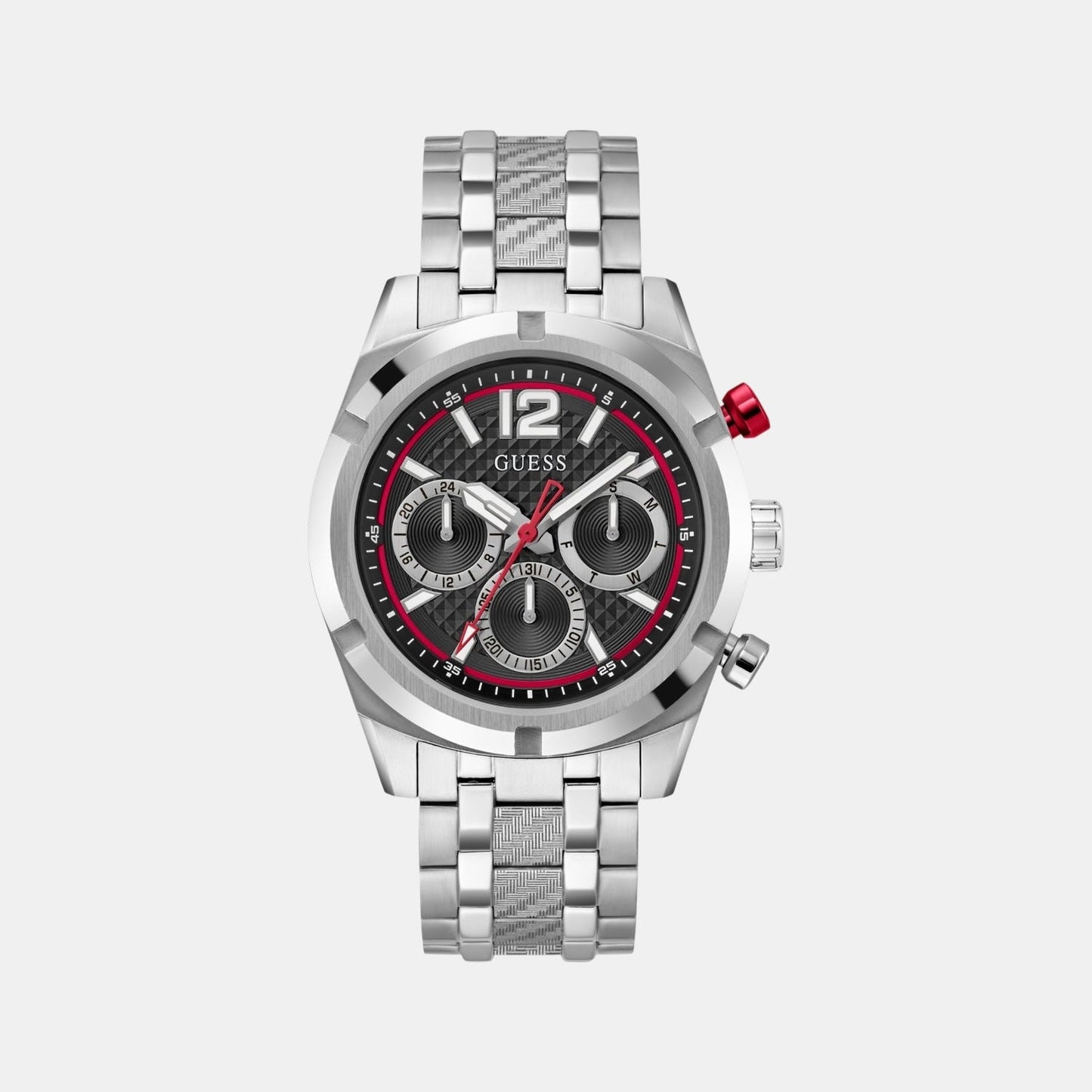 Sport Men Quartz Black Dial Multi-Function Stainless Steel Watch GW0714G1 - Guess watch