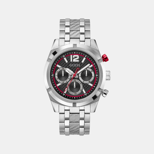 Sport Men Quartz Black Dial Multi-Function Stainless Steel Watch GW0714G1 - Guess watch