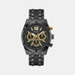 Gs Resistance Men Quartz Black Dial Analog Stainless Steel GW0714G4