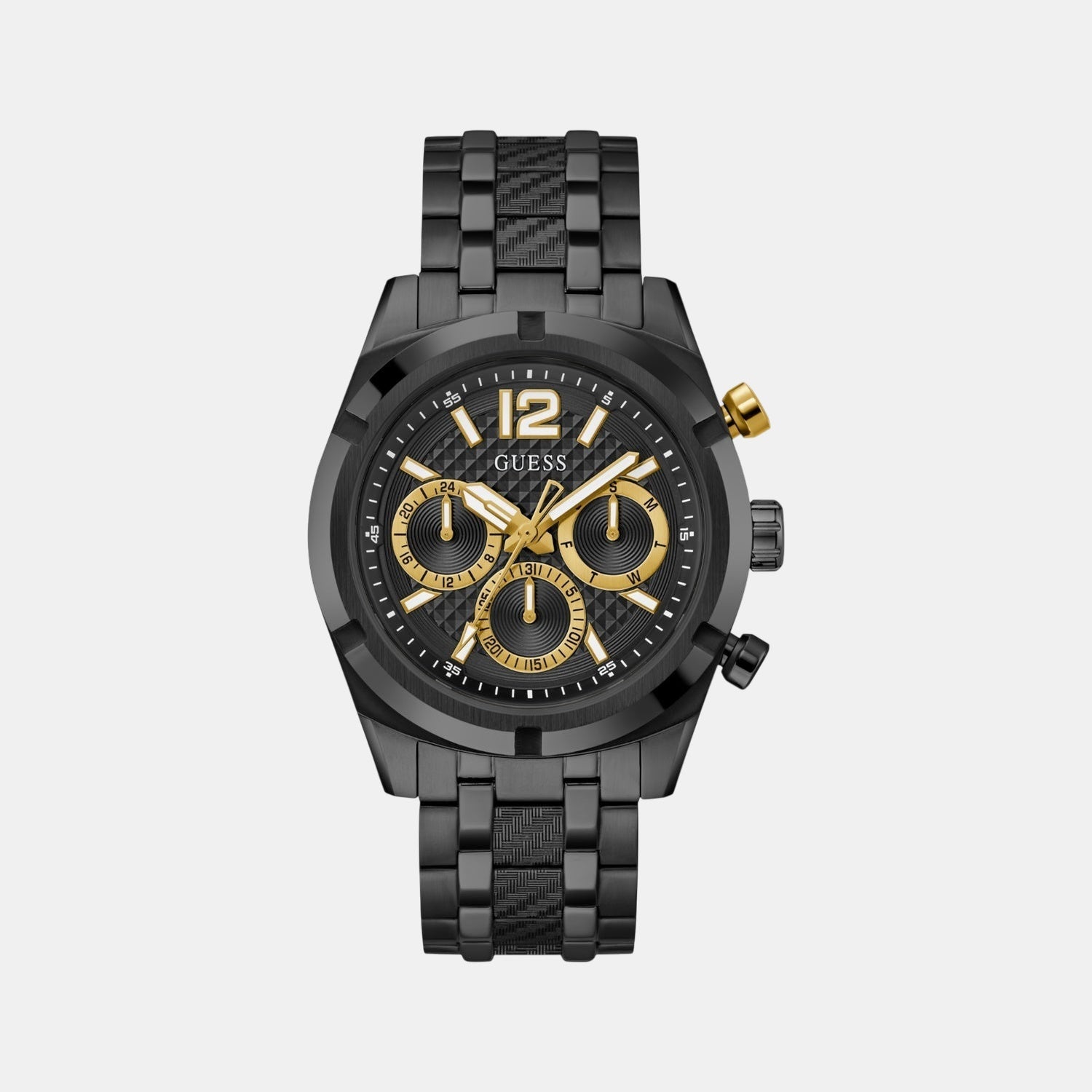 Gs Resistance Men Quartz Black Dial Analog Stainless Steel GW0714G4 - Guess watch