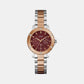 Gs Mist Women Quartz Burgundy Dial Analog Stainless Steel GW0723L2