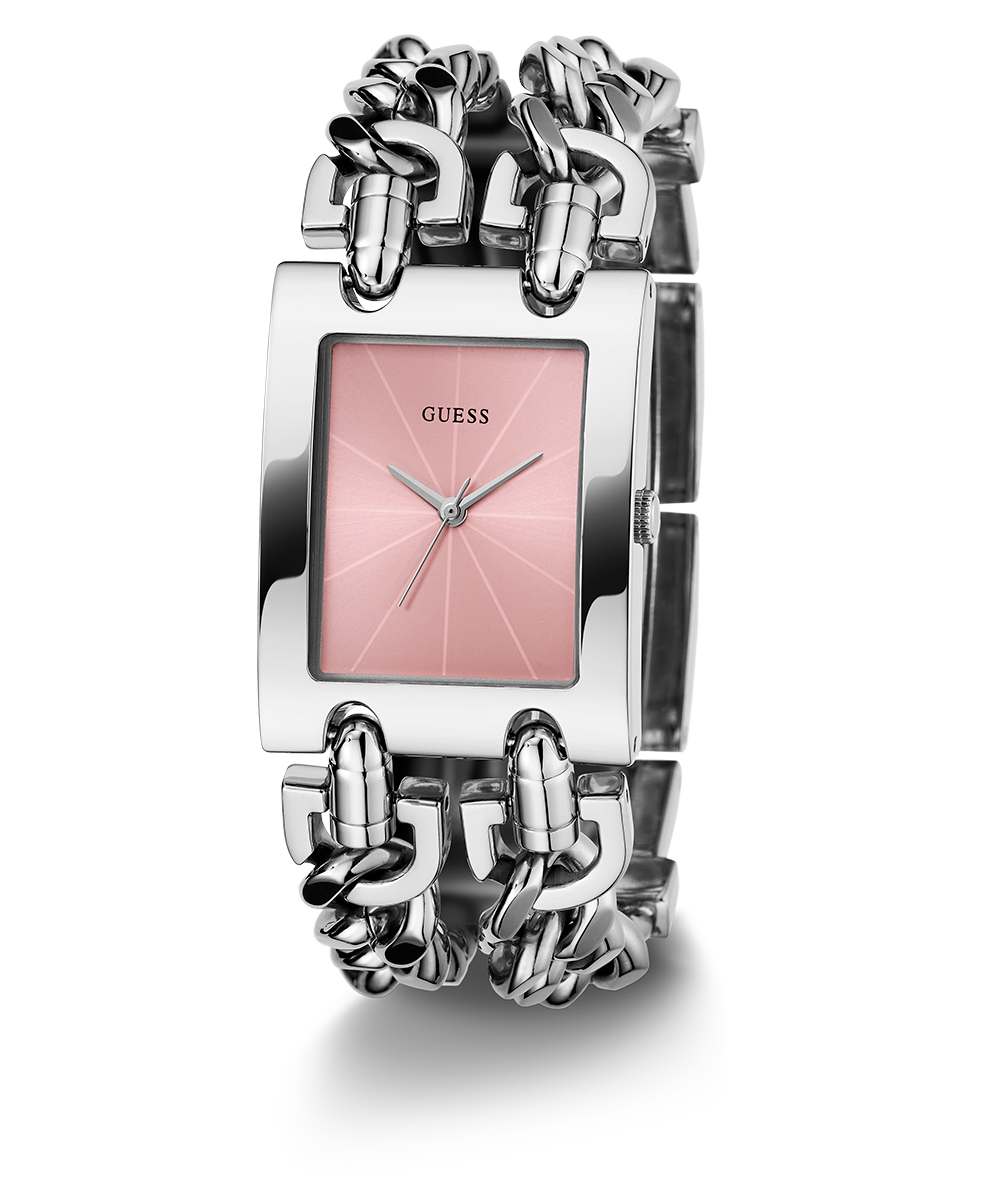 GUESS Mod Heavy Metal Ladies Silver Tone Analog Watch