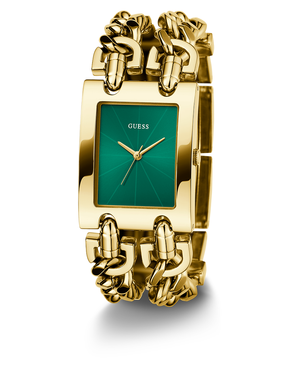 GUESS Mod Heavy Metal Ladies Gold Tone Analog Watch
