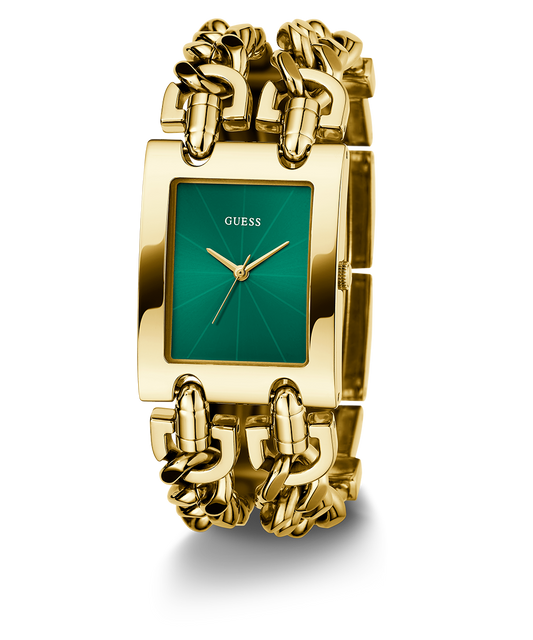 GUESS Mod Heavy Metal Ladies Gold Tone Analog Watch