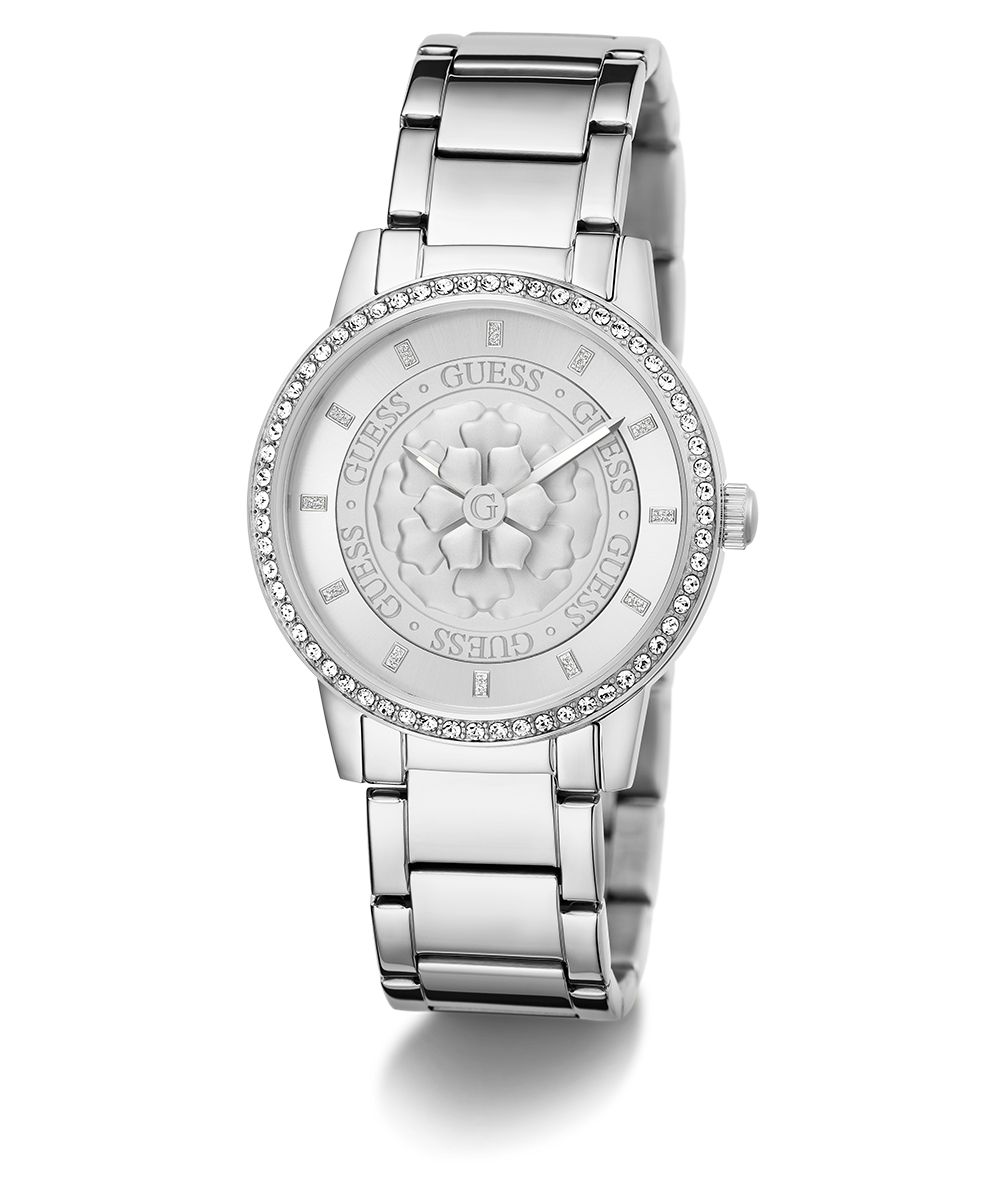 GUESS Ladies Silver Tone Analog Watch