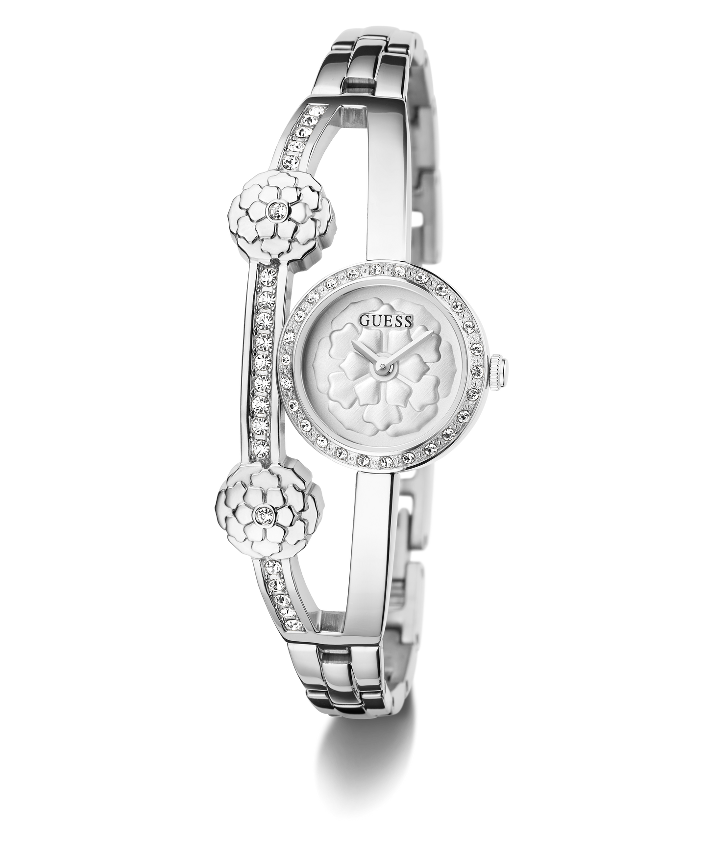 GUESS Ladies Silver Tone Analog Watch