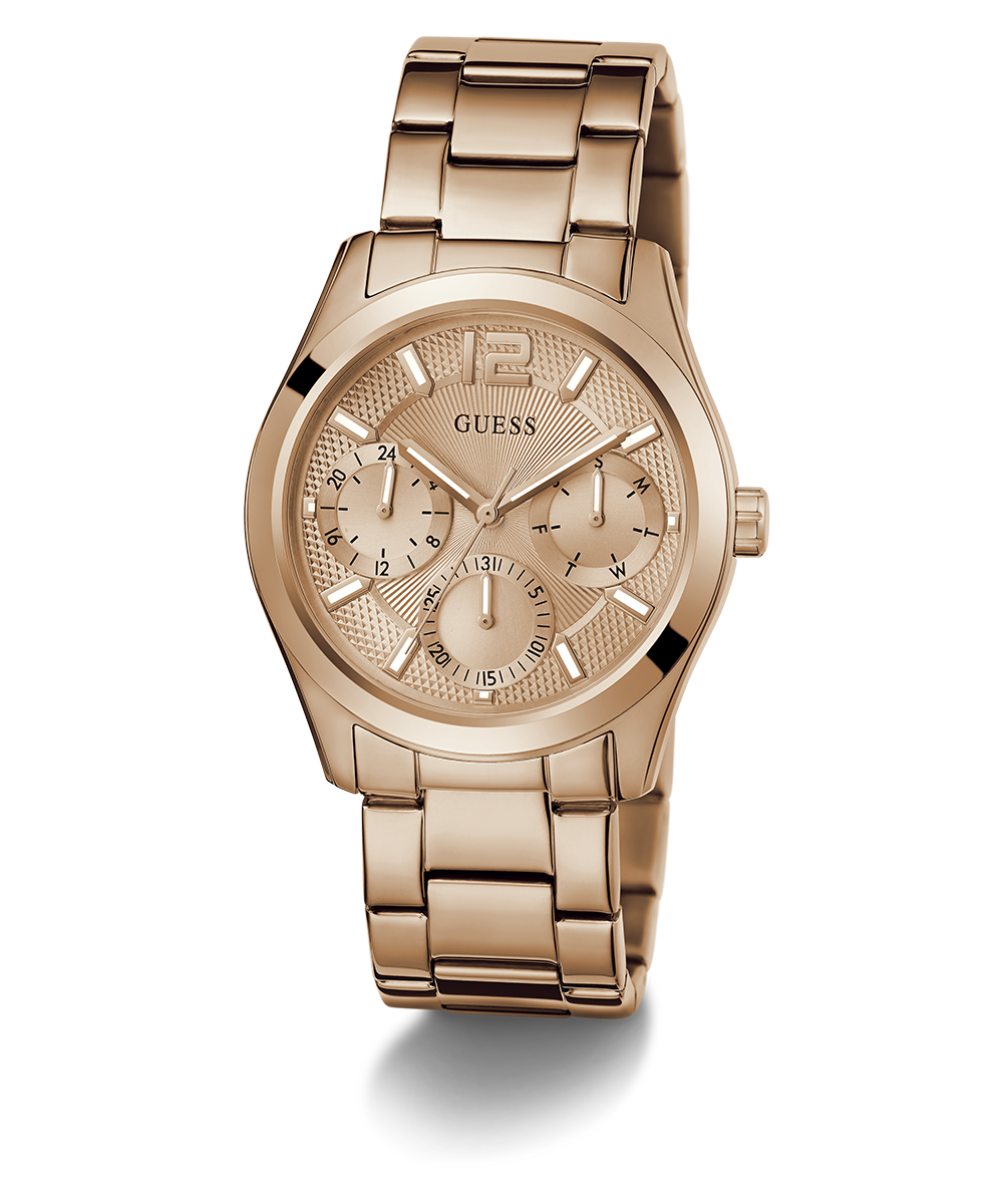 GUESS Ladies Rose Gold Tone Multi-function Watch