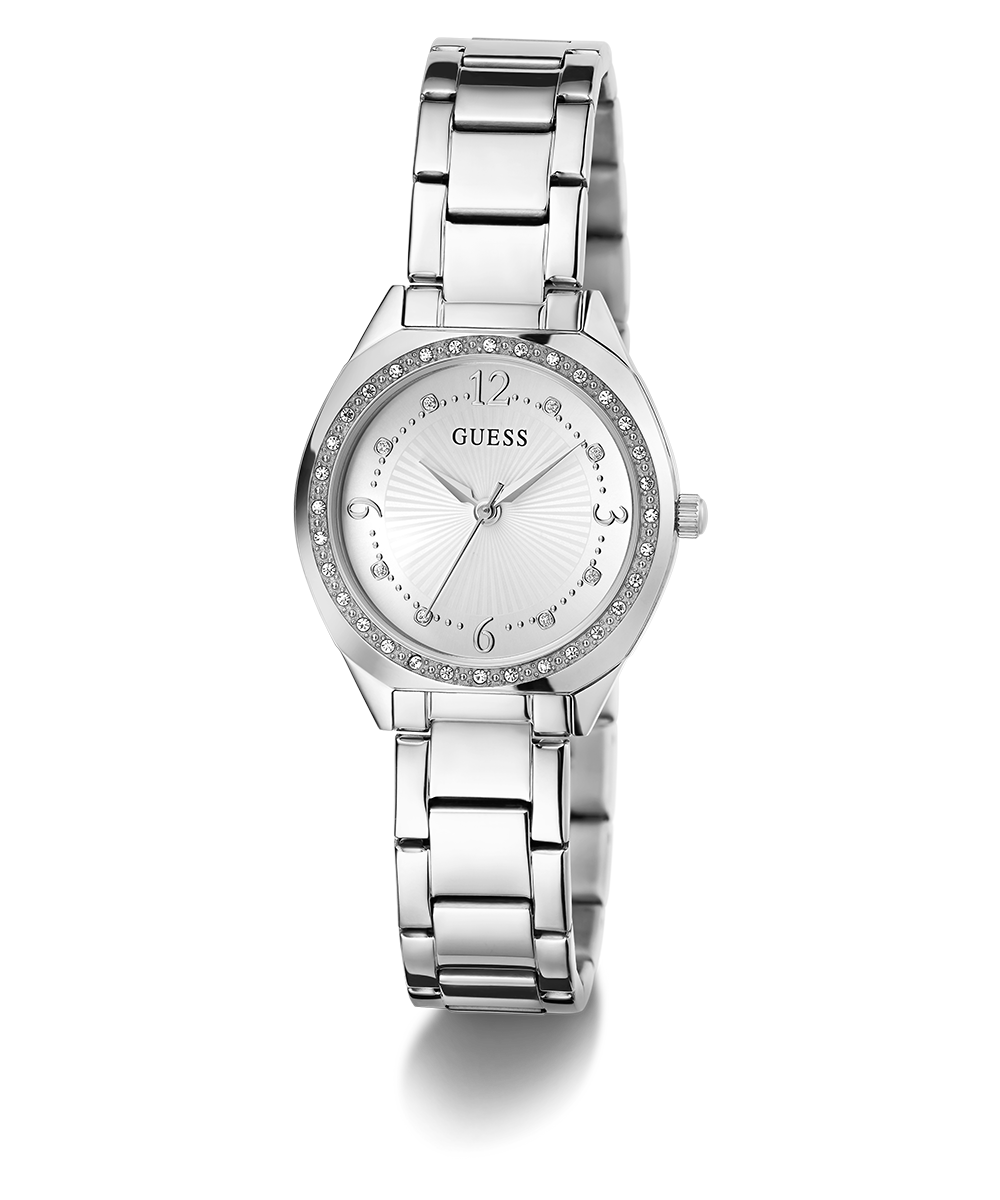 GUESS Ladies Silver Tone Analog Watch