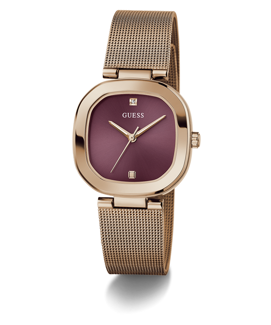 GUESS Ladies Rose Gold Tone Analog Watch