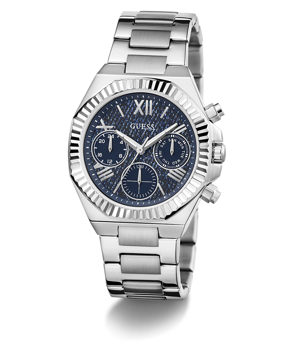 GUESS Ladies Silver Tone Multi-function Watch