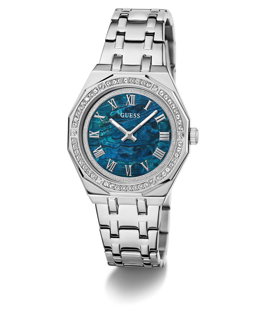 GUESS Ladies Silver Tone Analog Watch