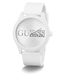 GUESS Mens White Analog Watch