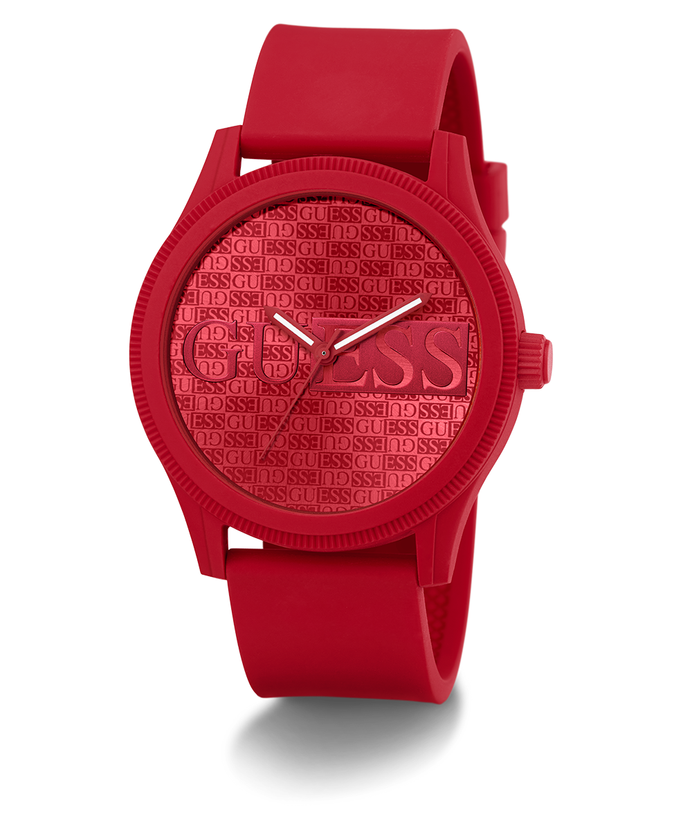 GUESS Mens Red Analog Watch