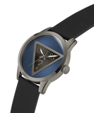 GUESS Mens Black Gunmetal Analog Watch