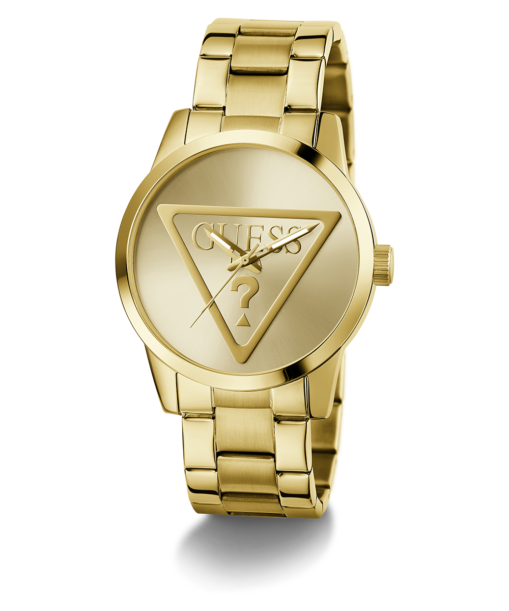 GUESS Mens Gold Tone Analog Watch