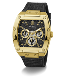 Guess Mens Black Gold Tone Multi-function Watch